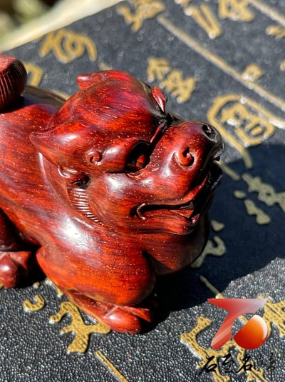 印度小葉紫檀高油密二膘材質 湘工手作【貔貅】5