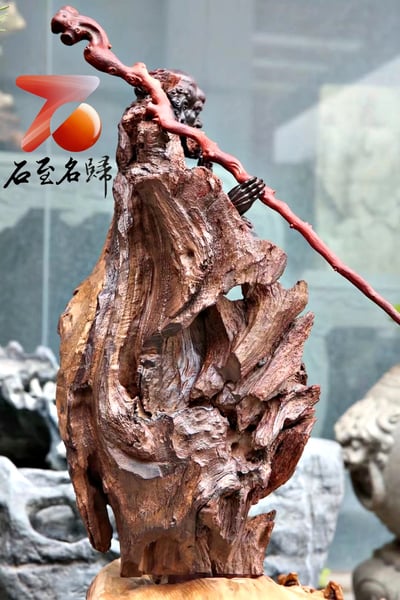 印度小葉紫檀樹頭老料整木巧雕【達摩祖師】3