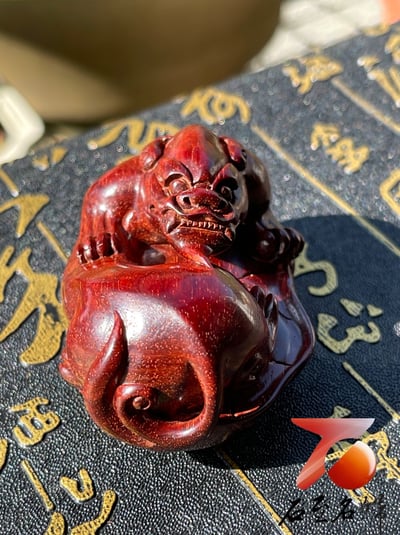 印度小葉紫檀高油密二膘材質 湘工手作【螭龍】2