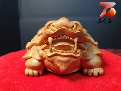 印度老山檀香全手工-湖南大師雕刻【招財龍龜】4