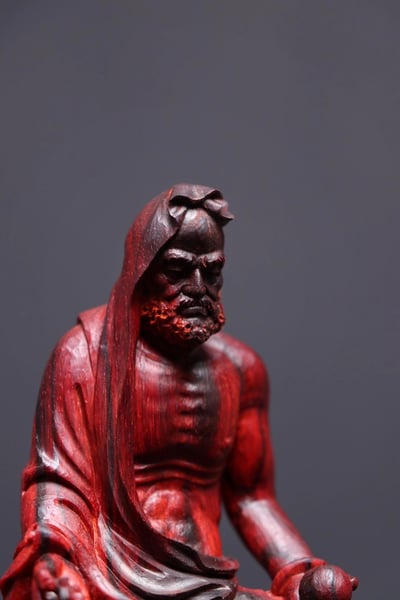 印度小葉紫檀整木清刀製作【達摩祖師】6