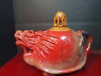 精選壽山石工藝品【龍龜壺】4