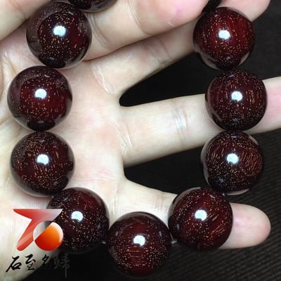 印度小葉紫檀 酒紅爆滿金星 20mm×12顆【存德】6