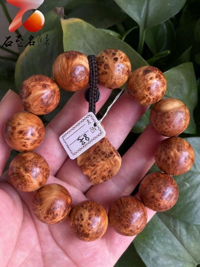 太行崖柏極品雲紋纓子瘤20mm手珠 8號5