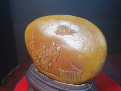 寮國田黃石系列【深山訪友】4