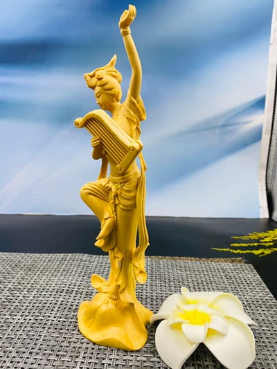 大葉黃楊木【飛天四音】中式古典雅件21