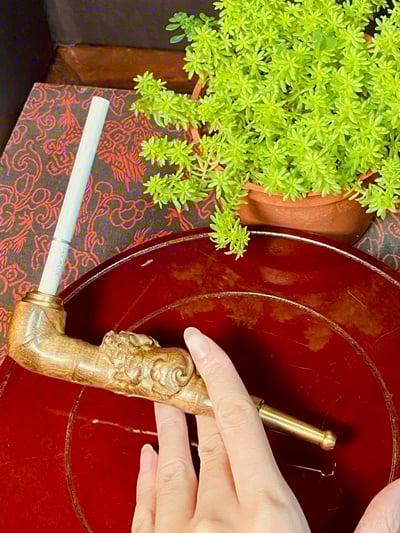 招財金絲楠貔貅菸斗4