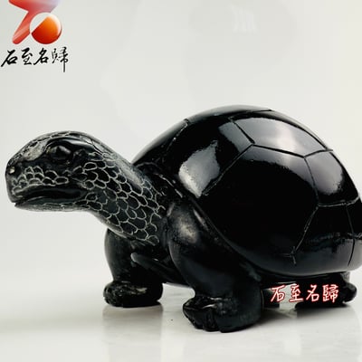丹東石純手工雕烏龜 張國民雕刻家作品【納紋財龜】2