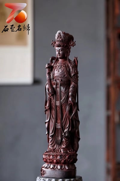 印度小葉紫檀製【如意觀音】1