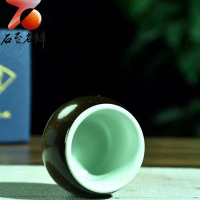 金絲楠木滿水波紋茶杯 長6.8x高4.8公分 耐高溫中式茶具10