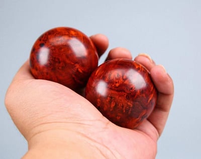 印度小葉紫檀瘤疤保健球 直徑5公分x2顆5