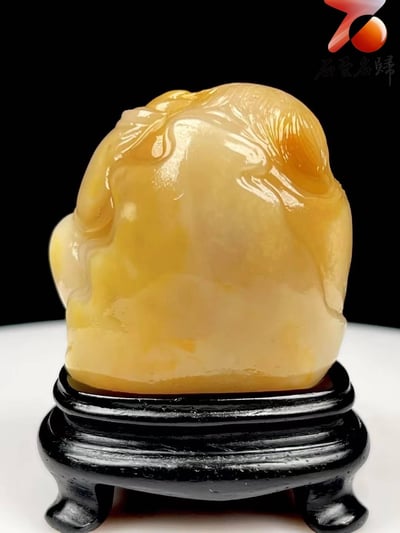 老撾田黃銀包金擺件【劉海對金蟾】5