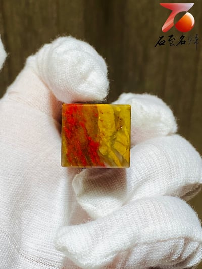 巴林軟底雞血石印章 高66(mm)8