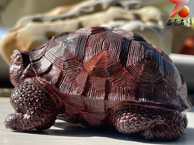 印度小葉紫檀高油密二膘料 湘工手作【平安龜】4