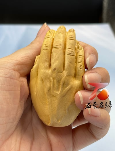 台灣現貨 實體店鋪 雲南大葉黃楊【Ｑ版齊天大聖與如來神掌手把件】5