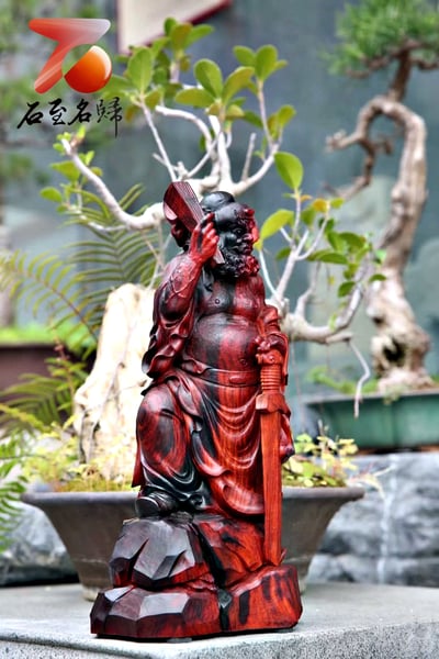 印度小葉紫檀 實心整木清刀製【天師鍾馗】2