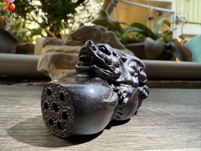 臥財不洩，富貴自來 印度小葉紫檀金星老料純手工雕刻【臥財貔貅】5