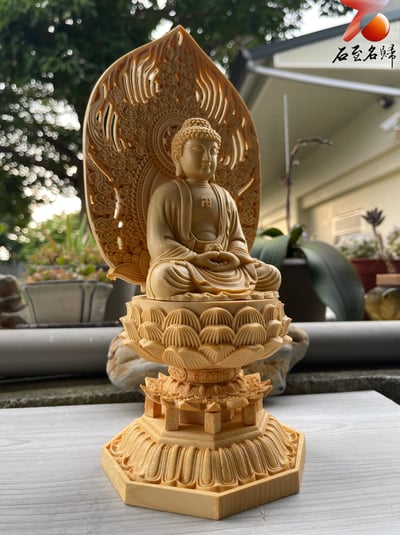 正宗加拿大檜木 慈悲守護【持蓮如來佛祖】淨化心靈的祥瑞之作3