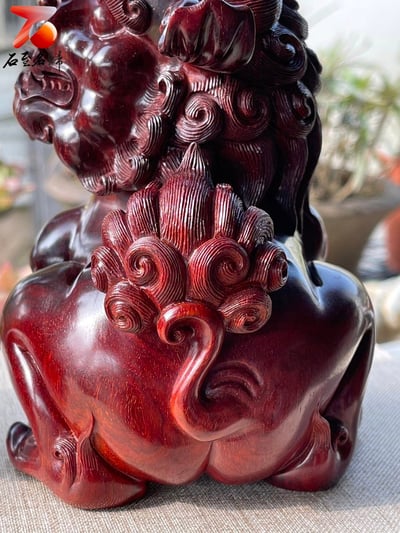 印度小葉紫檀高油密樹心料 湘工手作【喜獅】6