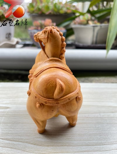 雲南大葉黃楊木 唐風餘韻【唐馬】5