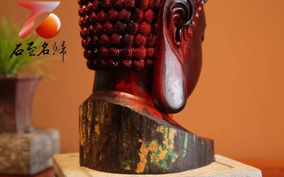 印度小葉紫檀拆房老料製 覺悟和智慧 成就無量功德【佛首】7