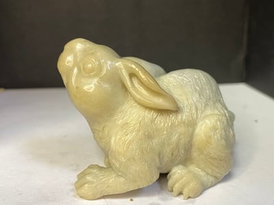 壽山峨嵋石【玉兔送福】2