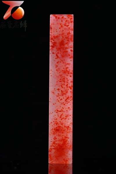 嚴選壽山石 水洞桃花六面平素章1