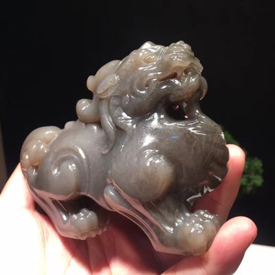 精品壽山牛角凍滿絲【招財貔貅】3