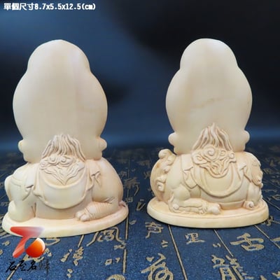 黃楊木精雕作品【文殊普賢菩薩套組】6