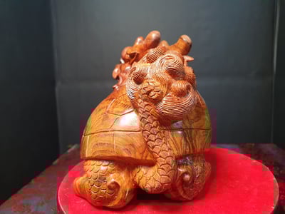 海南黃花梨油梨老料【招財龍龜】大規格5