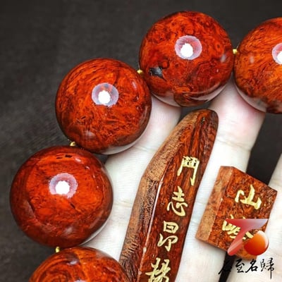 印度小葉紫檀25mm×10顆 精品瘤疤【山峰】2