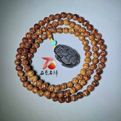 金絲楠木小葉楨楠 精選龍膽瘤疤手串【龍膽貔貅・納福聚財】3