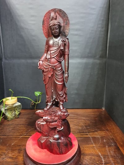 印度小葉紫檀【唐式觀音-觀自在】2