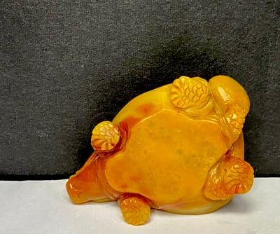 田黃石雕件【福氣長壽龍龜】5