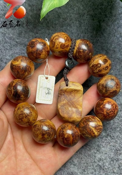 極品收藏 太行崖柏雪花瘤20mm手珠 6號1