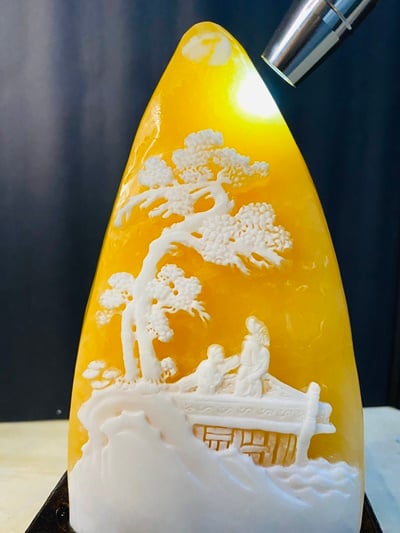 金水凍石【爺孫情】7