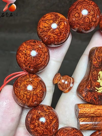 印度小葉紫檀20mm×12顆爆滿纓子瘤疤【道】4