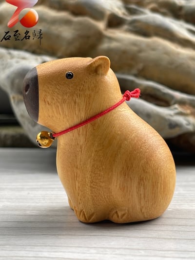 崖柏木雕件【卡皮巴拉】高5.5公分2