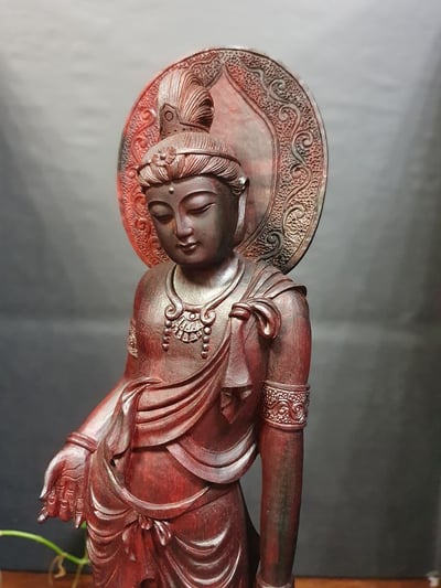 印度小葉紫檀【唐式觀音-觀自在】1