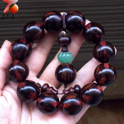 海南黃花梨 紫油梨根料20mm手珠 重量52.5克1