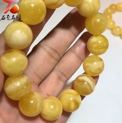 至臻之選·優雅珍藏 | 頂級俄料白花蜜蠟16mm手珠3