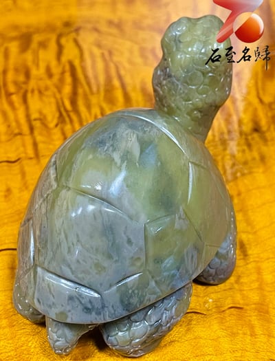 江西芙蓉石純手工雕烏龜 【大地之上-陸龜】張志方老師作品5