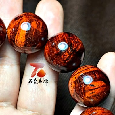 印度小葉紫檀特殊紋路20mm滿瘤疤料【名珠】6