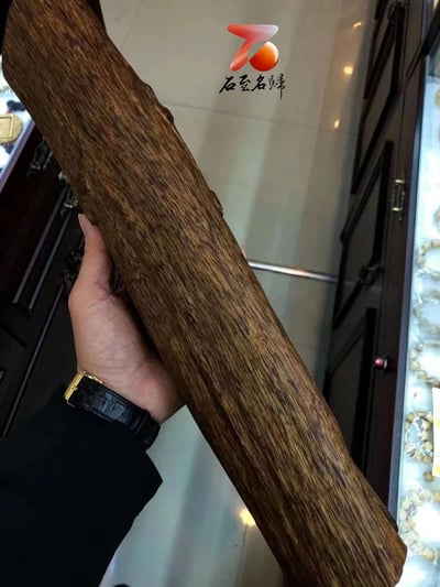 純天然達拉干沉香 黑油圓棍料2