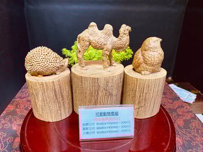 海南沉香木木雕【可愛動物套組】2