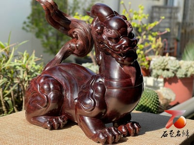 印度小葉紫檀高油密老料製作【祥瑞貔貅】5