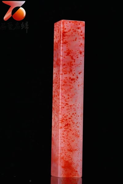 嚴選壽山石 水洞桃花六面平素章5