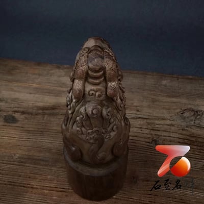 石至名歸 台灣現貨 印度老山檀香極品陰沉黑肉料【貔貅印章】7