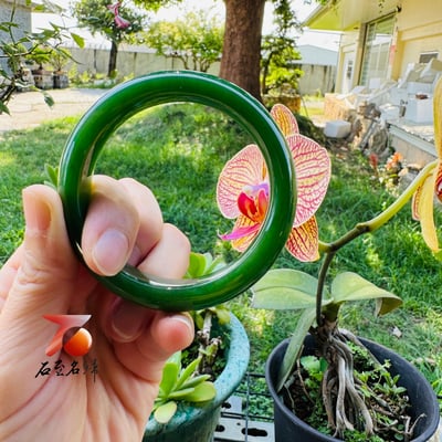 收藏級精品 頂級和田玉碧玉陽綠手鐲 附【亞瑟寶石鑑定所】正式鑑定證書4