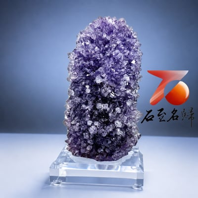 天然 烏拉圭精品收藏級紫晶花｜柱狀原礦擺件4